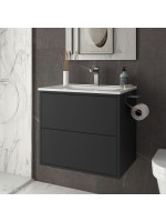 MUEBLE OPTIMUS 600 + LAVABO NEGRO MATE