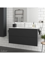MUEBLE OPTIMUS 1000 + LAVABO NEGRO MATE