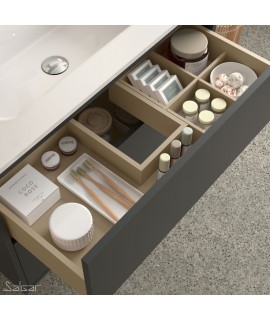 MUEBLE OPTIMUS 1000 + LAVABO NEGRO MATE