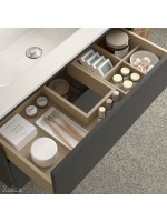 MUEBLE OPTIMUS 1000 + LAVABO NEGRO MATE