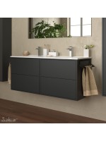 MUEBLE OPTIMUS 1200 + LAVABO NEGRO MATE