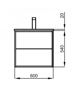MUEBLE OPTIMUS 600 + LAVABO NORDICK