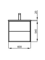 MUEBLE OPTIMUS 600 + LAVABO NORDICK