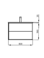 MUEBLE OPTIMUS 800 + LAVABO NORDICK