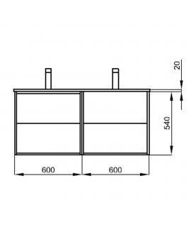 MUEBLE OPTIMUS 1200 + LAVABO NORDICK