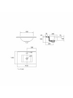 LAVABO IBERIA  610X460 PORC.BL