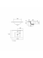 LAVABO IBERIA 1010X460 PORC.BL